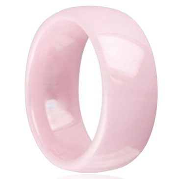Dome Pink Ceramic Ring