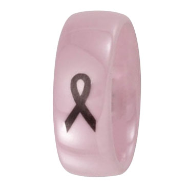 Affinity Dome Pink Ceramic Ring