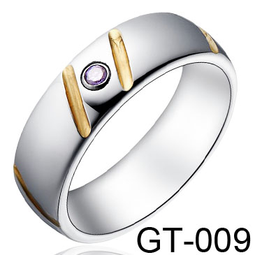 Gold Plated Tungsten Ring GT-009