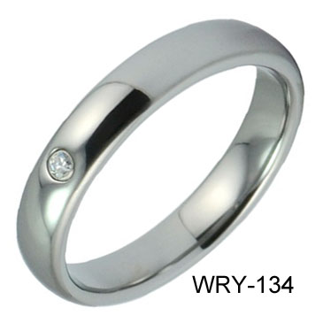 White Tungste Diamond  Wedding Ring WRY-134
