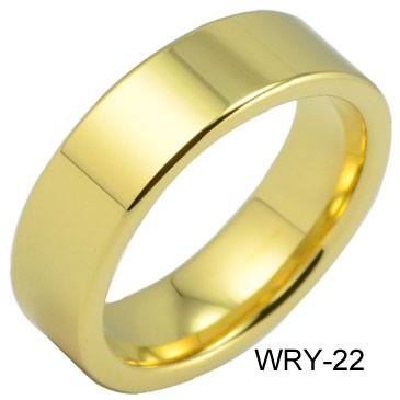 Gold Plated Tungsten Wedding Ring
