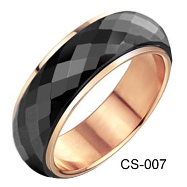 Ceramic and  Steel Combination Rings CS-007