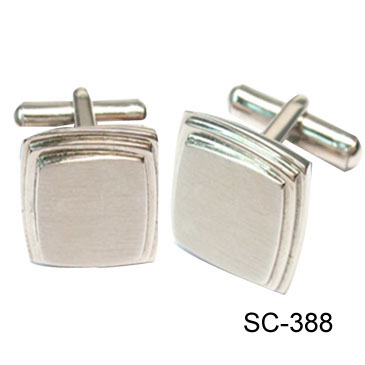 Fashion Two Groove Lines Square Cuff-links SC-388