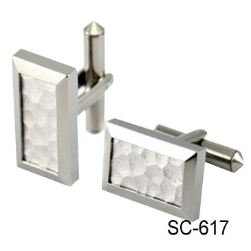 Noble Solid Silver Inlay Square Cuff-links SC-617