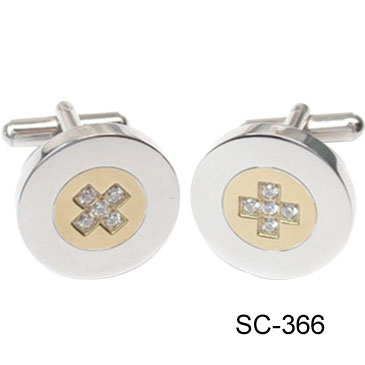 Gold plated and Inlay Stones Cuff-links SC-386