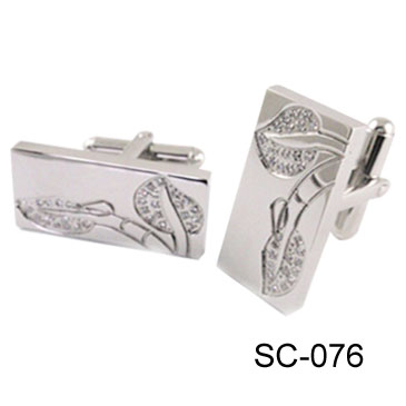 Carved Designs and Inlay Stones Cuff-linksSC-076