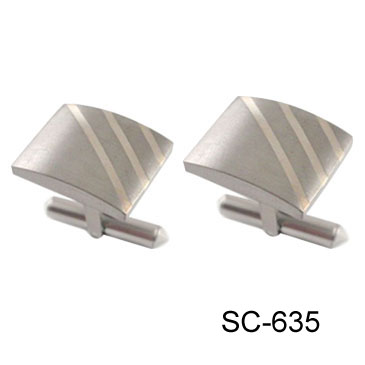 Fashion Inlay Silver Square Cuff-links SC-635