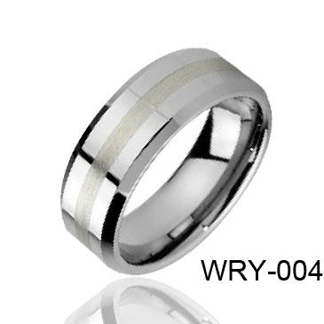 Brush and Beveled Tungsten Ring WRY-004