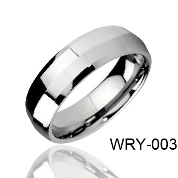 High Polished and Beveled Tungsten Ring WRY-003