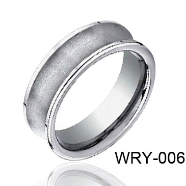 Concave & Brush Tungsten Fashion Ring WRY-006