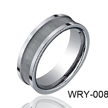 Concave and Brush Tungsten Ring WRY-008