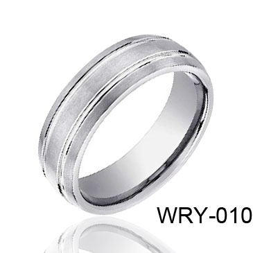 Brush and Grooves Tungsten Ring WRY-010