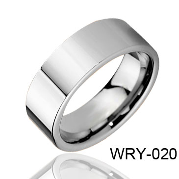 Flact High Polish Tungsten Ring WRY-020