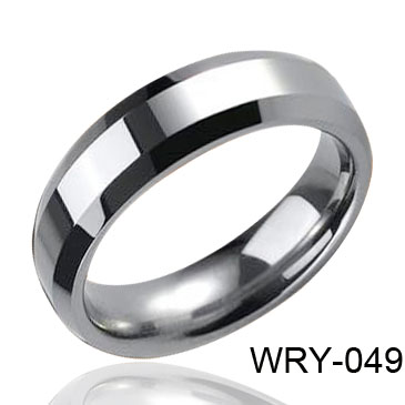 Beveled and High Polish Tungsten Ring WRY-049