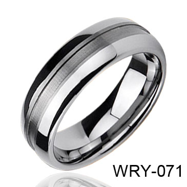 Groove and Brush Tungsten Ring WRY-071