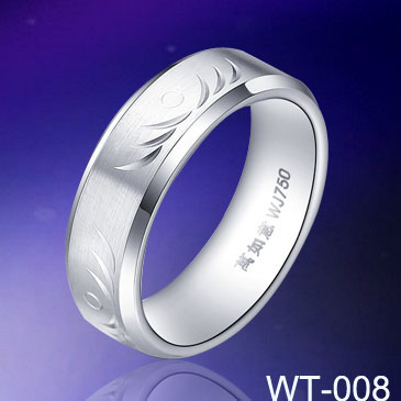 Nice White Tungsten Ring WT-008