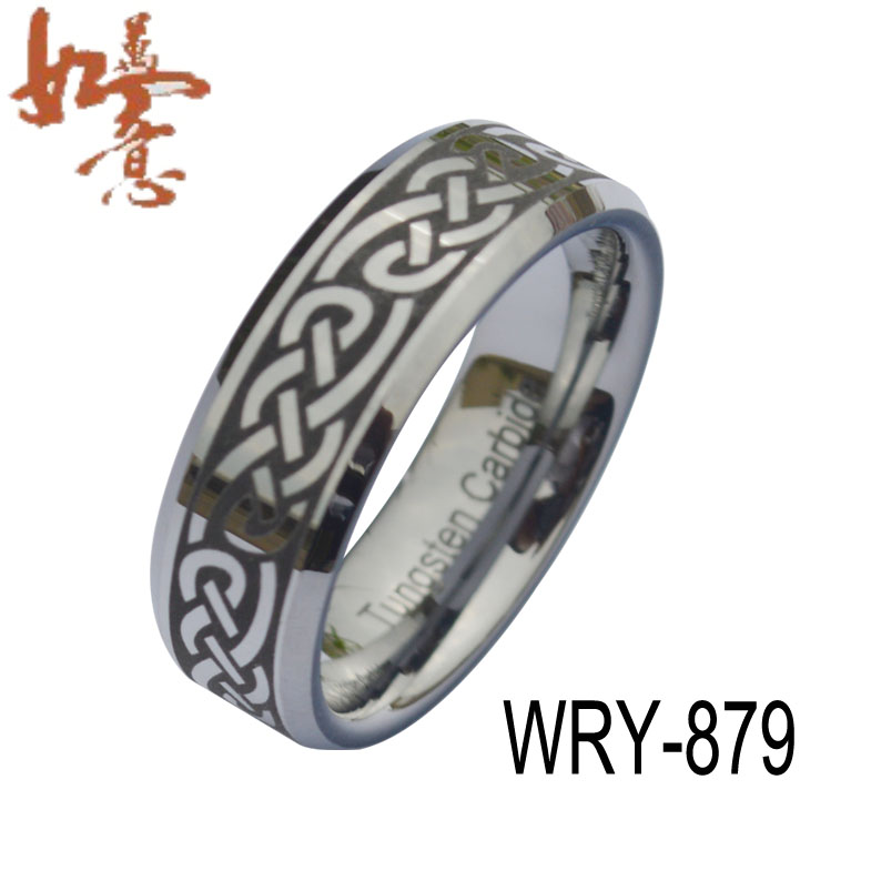 Black Laser Celtic Tungsten Ring New WRY-879