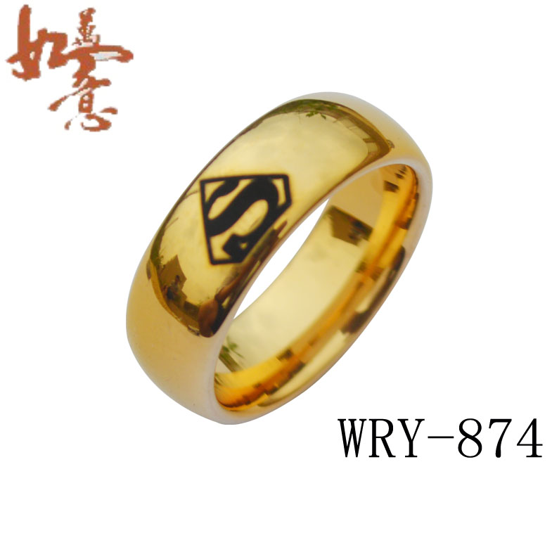 Superman laser Gold Tungsten Ring WRY-874