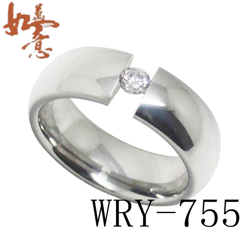 CZ inlay tungsten ring WRY-755