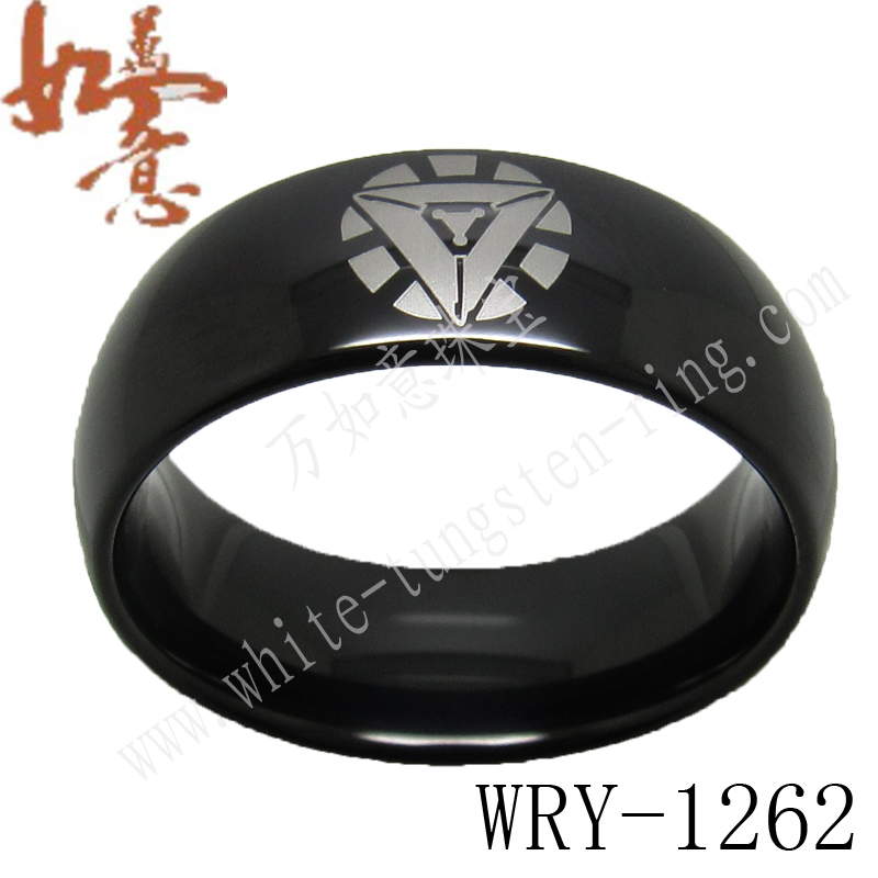 Iron Man Black Tungsten Ring WRY-1262