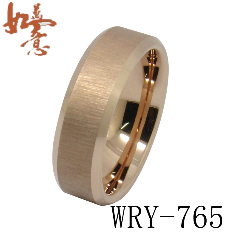 Specail Satin Rose Gold Tungsten Ring WRY-765