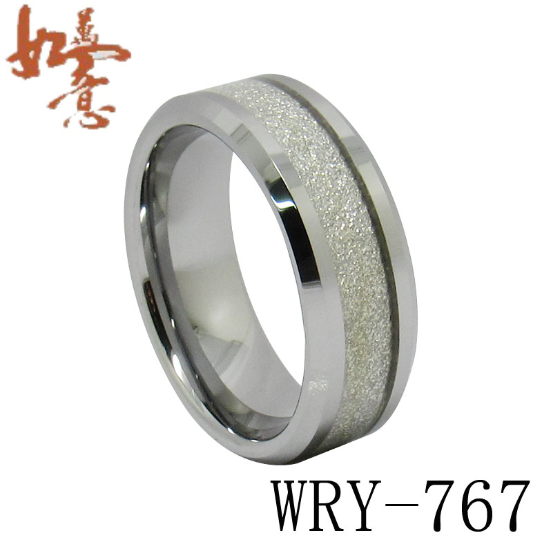 White Bling Tungsten Ring WRY-767