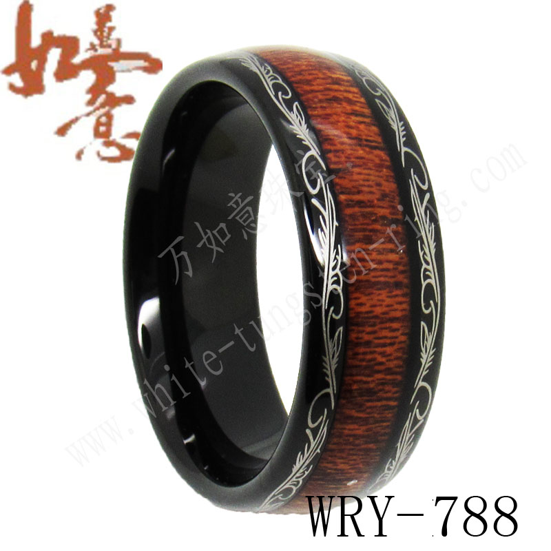 Koa Wood Tungsten Ring WRY-788