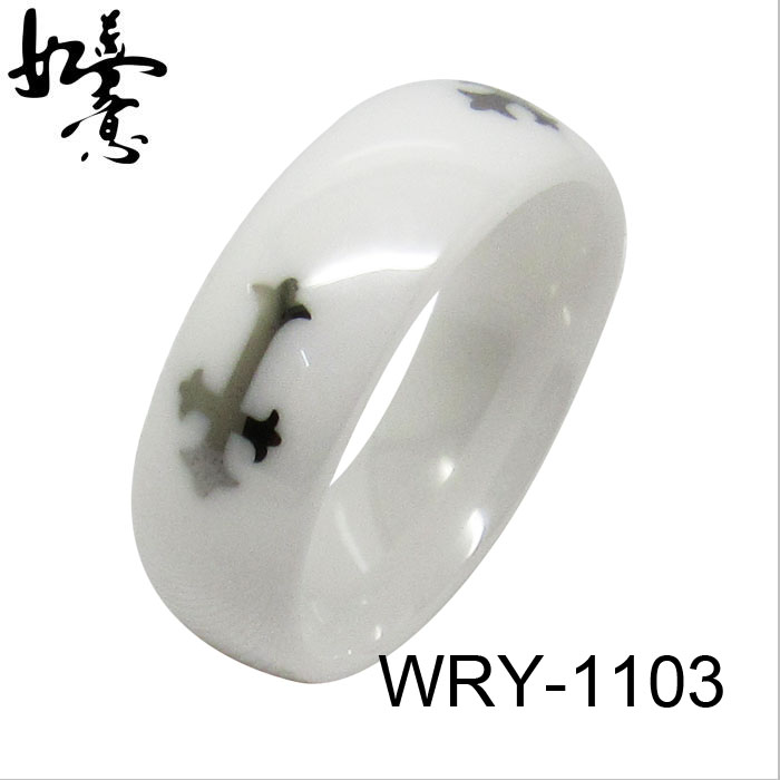Half Round White Ceramic silver Plated WRY-1103