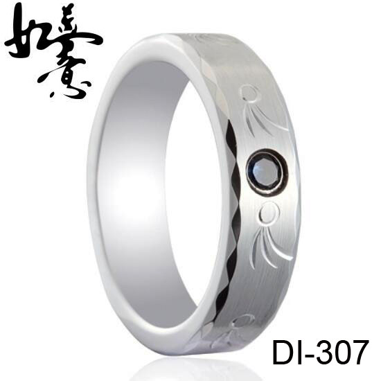 Womens Unique Wedding Tungsten Ring DI-307