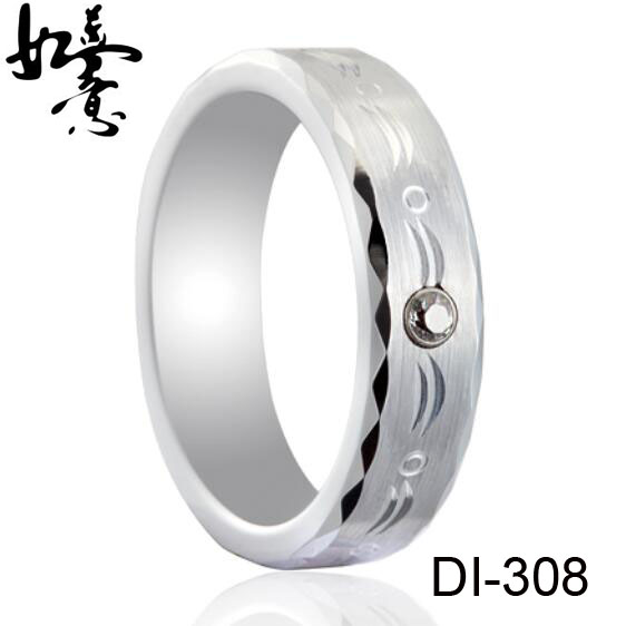 Unique Ladies Tungsten Wedding Ring DI-308