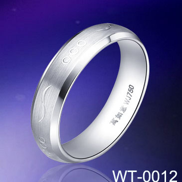 5mm brush White Tungsten Ring WT-0012