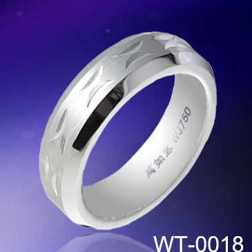 6mm Unique Carved Tungsten Ring WT-0018