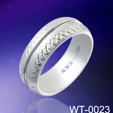 7mm Unique Carved Tungsten Ring WT-0023