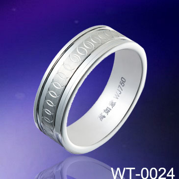 9mm Unique Carved Tungsten Ring WT-0024