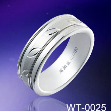9mm Unique Carved Mens Tungsten Ring WT-0025