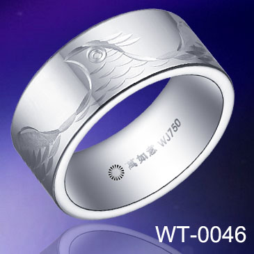 10mm Eagle Carved Tungsten Ring WT-0046