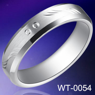 6mm Unique Carved Tungsten Ring WT-0054