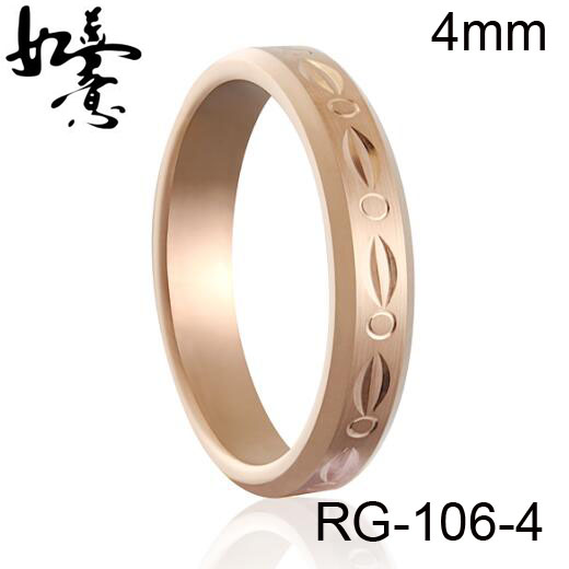 4mm Unique Carved Tungsten Ring RG-106-4