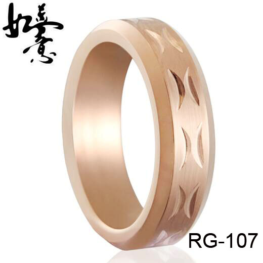 6mm Unique Carved Tungsten Ring RG-107