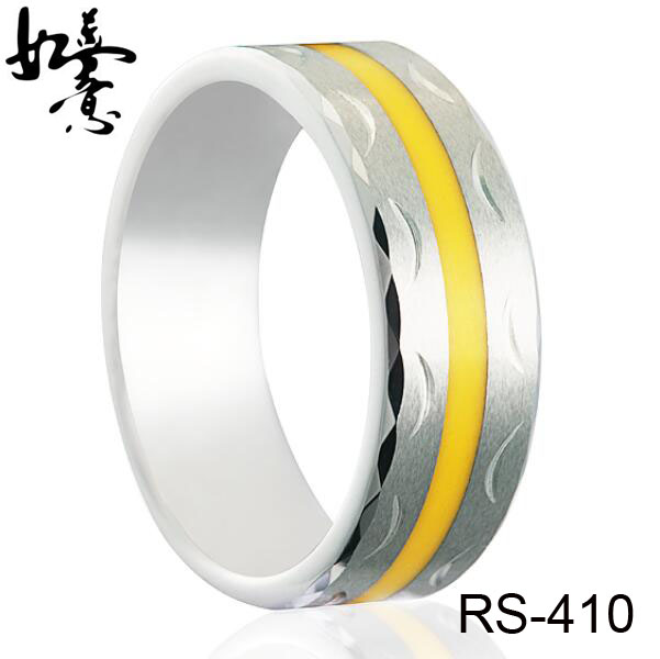 8mm Unique Carved Tungsten Ring RS-410