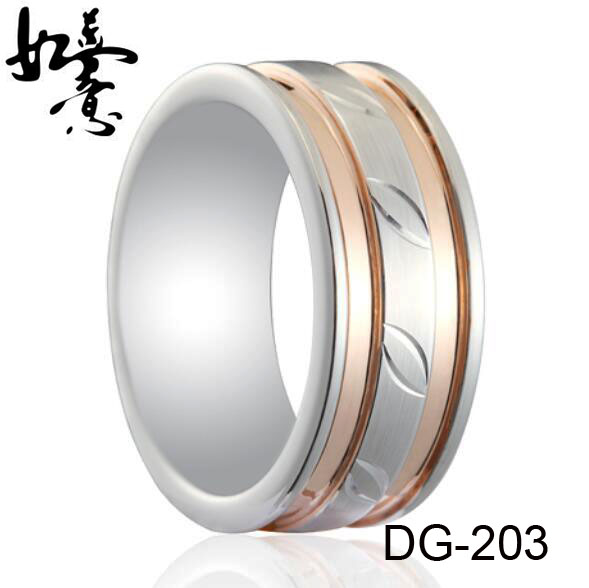 9mm Unique Carved Tungsten Ring DG-203