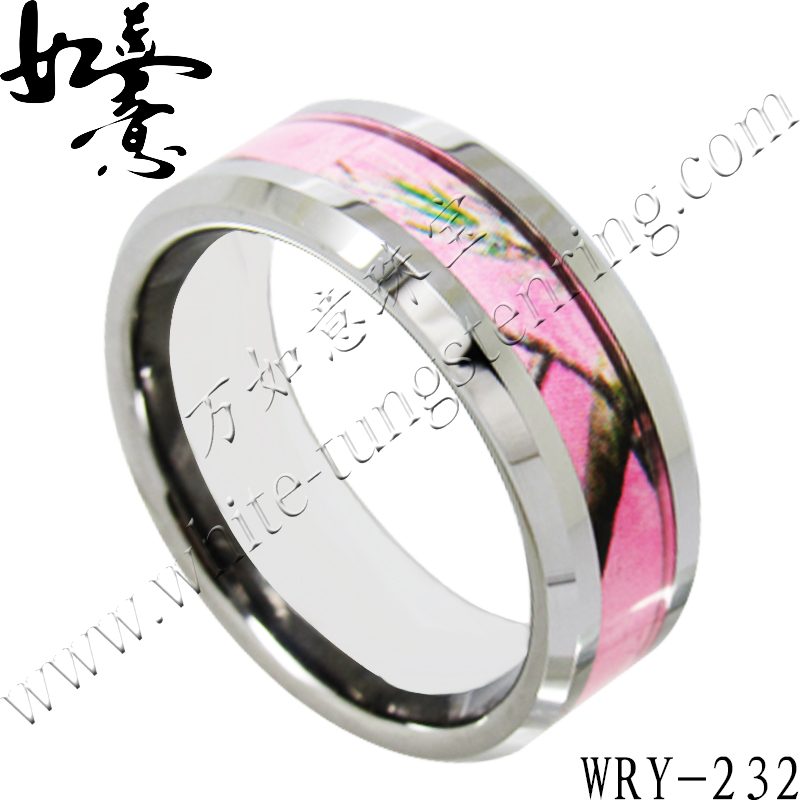 8mm Pink Tungsten Ring WRY-232