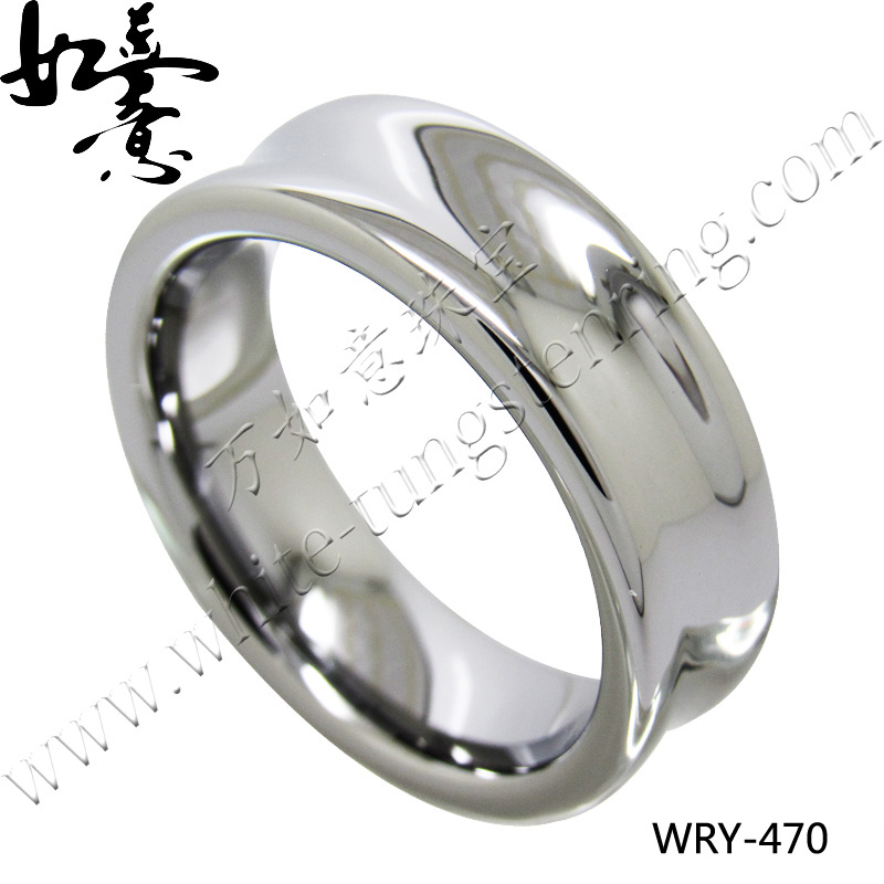 High Polish Concave Tungsten Ring WRY-470