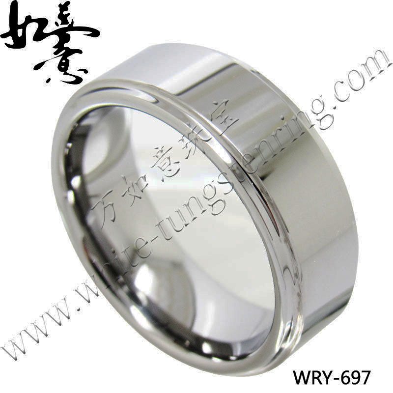 High Polish Step Tungsten Ring WRY-697