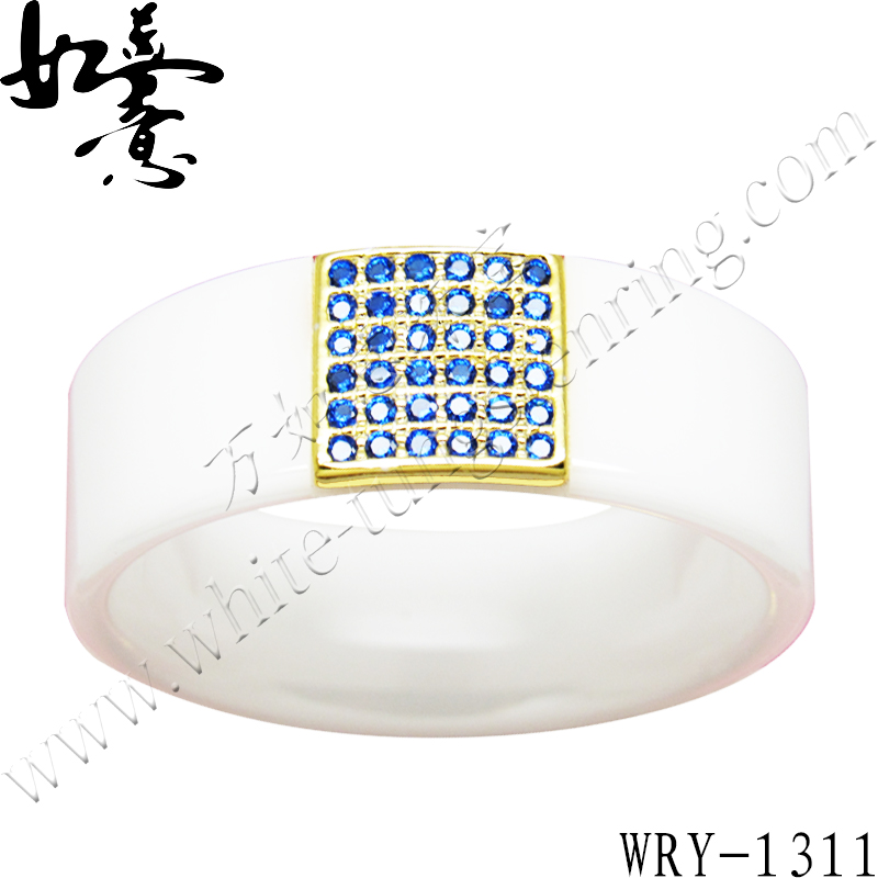 Noble White Ceramic Ring WRY-1311
