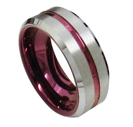 2019 New Color Red Tungsten Ring 8mm