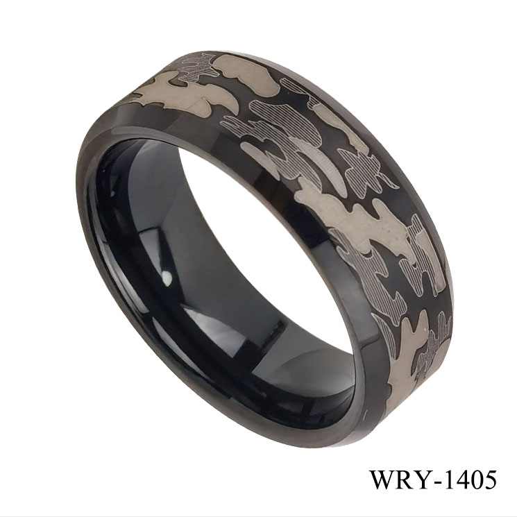 Camo Black Tungsten Ring