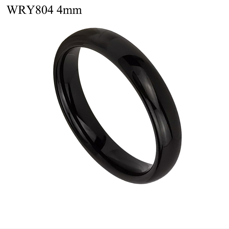 4mm Domed Black Tungsten Ring