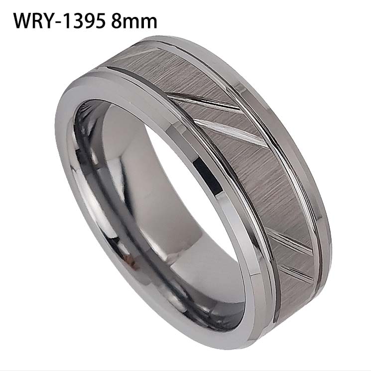 New Cool Groove and Brushed Tungsten Ring