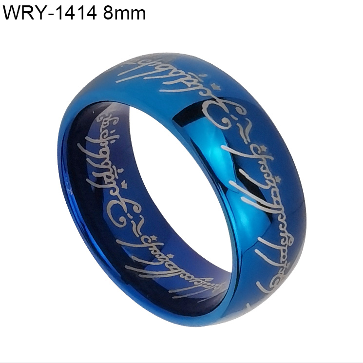 New Blue Engraving Tungsten Ring WRY-870